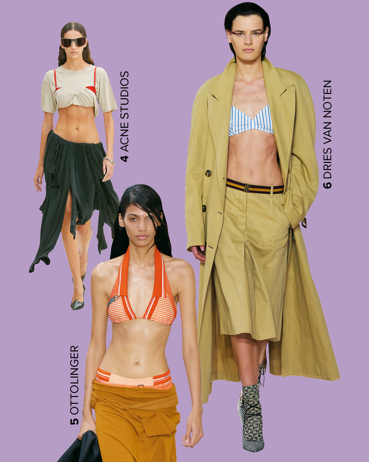 런웨이 속 로우 라이즈 패션