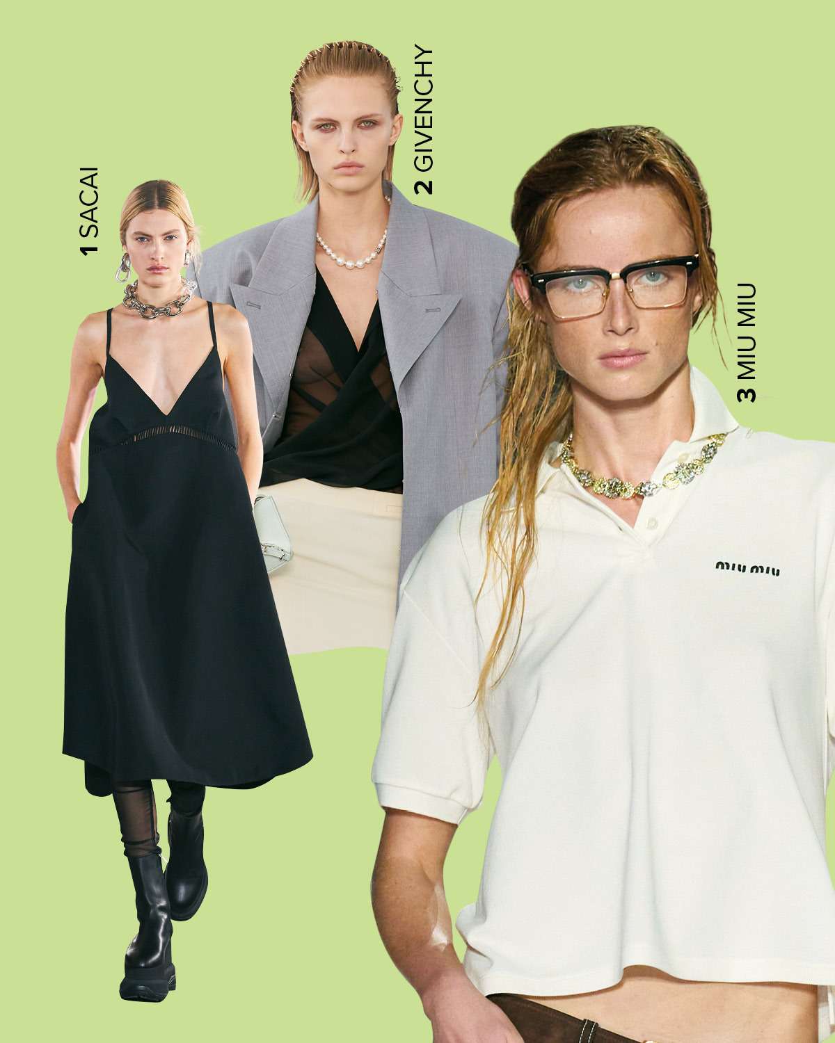 런웨이 속 네크리스 스타일링