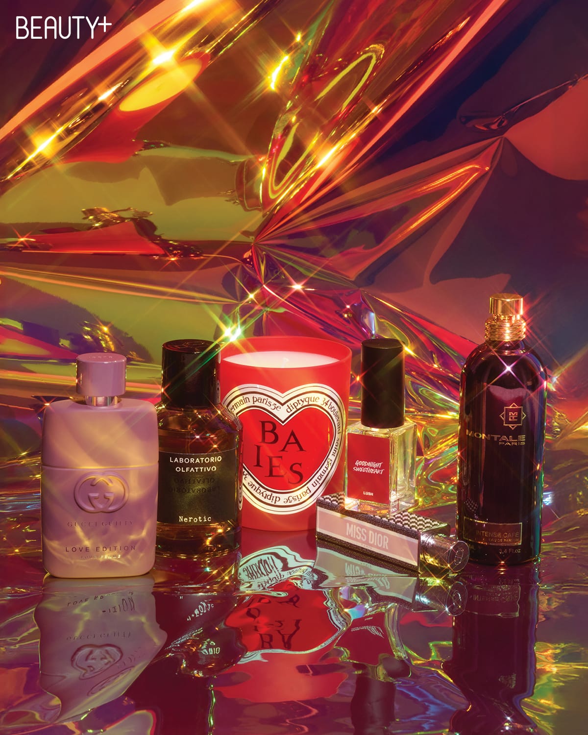 구찌 뷰티 길티 러브 에디션 뿌르 팜므, 라보라토리오 올파티보 네로틱 오 드 퍼퓸, 딥티크 발렌타인 클래식 캔들 듀오 세트, 러쉬 굿나잇 스윗하트, 디올 뷰티 미스 디올 퍼퓸 미니 미스 솔리드 퍼퓸, 몽탈 인텐스 카페 EDP