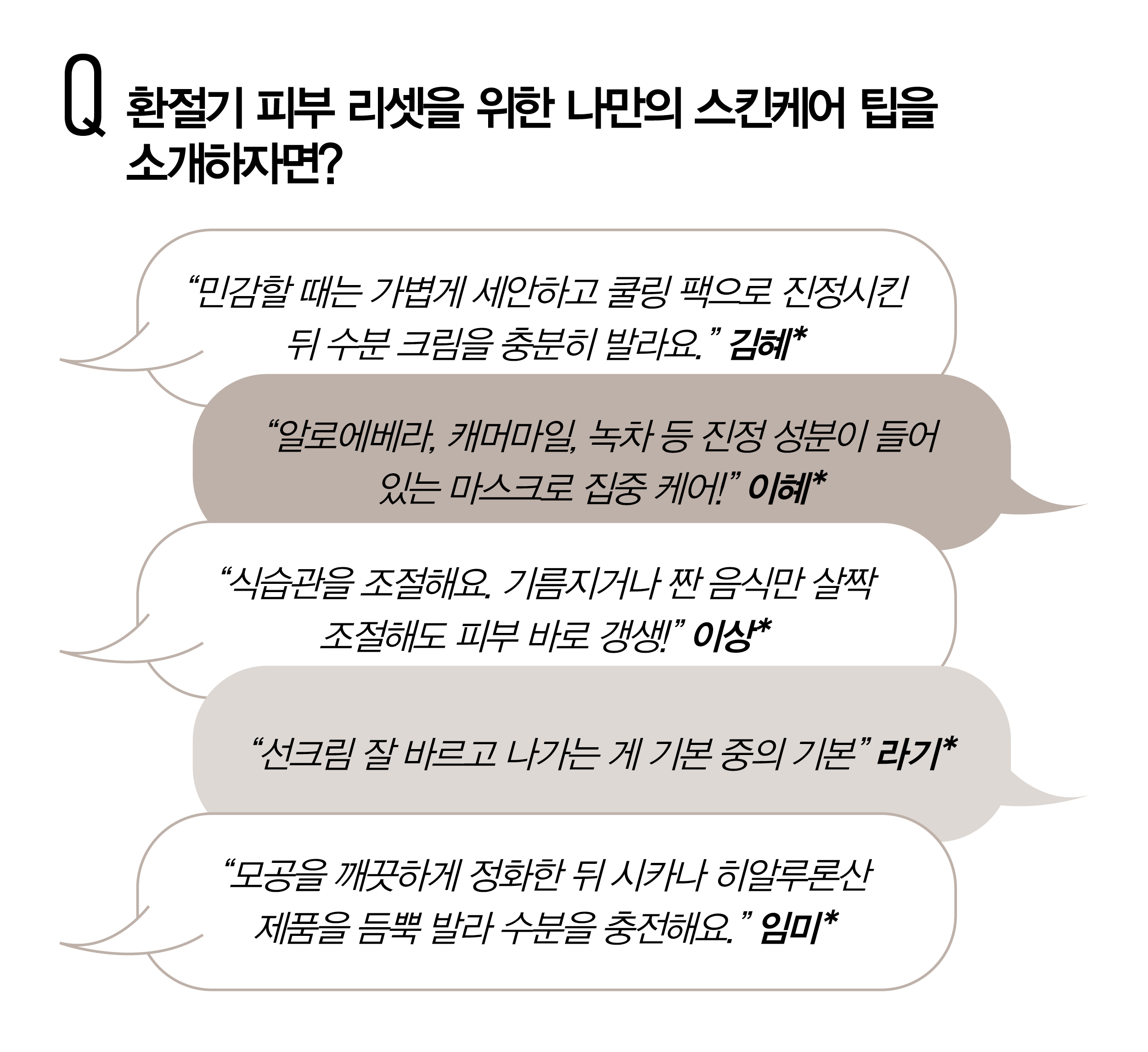환절기 피부 밸런스 설문 조사