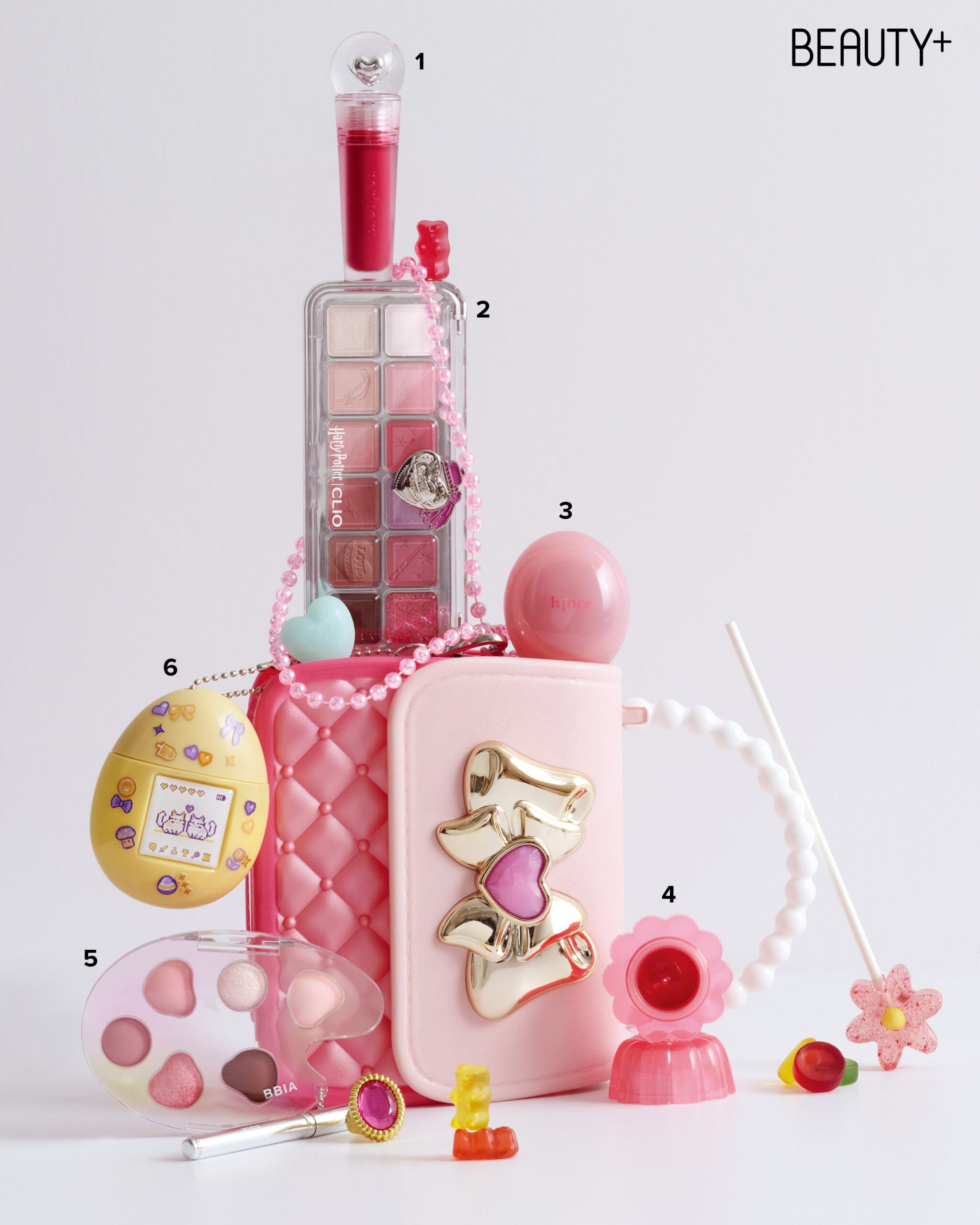 페리페라 잉크 더 젤러블 틴트 #2 핑끗 차이, 클리오 프로 아이 팔레트 에어 #17 헤르미온느 그레인저, 힌스 로 글로우 듀이 볼 #09 로그레이프 듀, 데이지크 츄잉 글로우 팟 #09 슈가 피그, 삐아 라스트 아이 팔레트 #05 블루밍 드로잉, 멈칫 퍼퓸 키링 핸드크림 #튤립 리브레