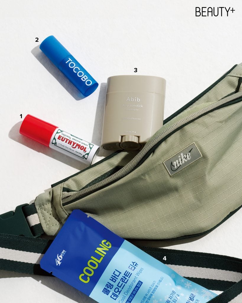 유시몰 오리지널 브레스 스프레이, 토코보 파우더 크림 립 밤 #031 로즈 번, 아비브 에어리 선스틱 스무딩 바, 46cm 체취 솔루션 쿨링 바디 데오드란트 티슈