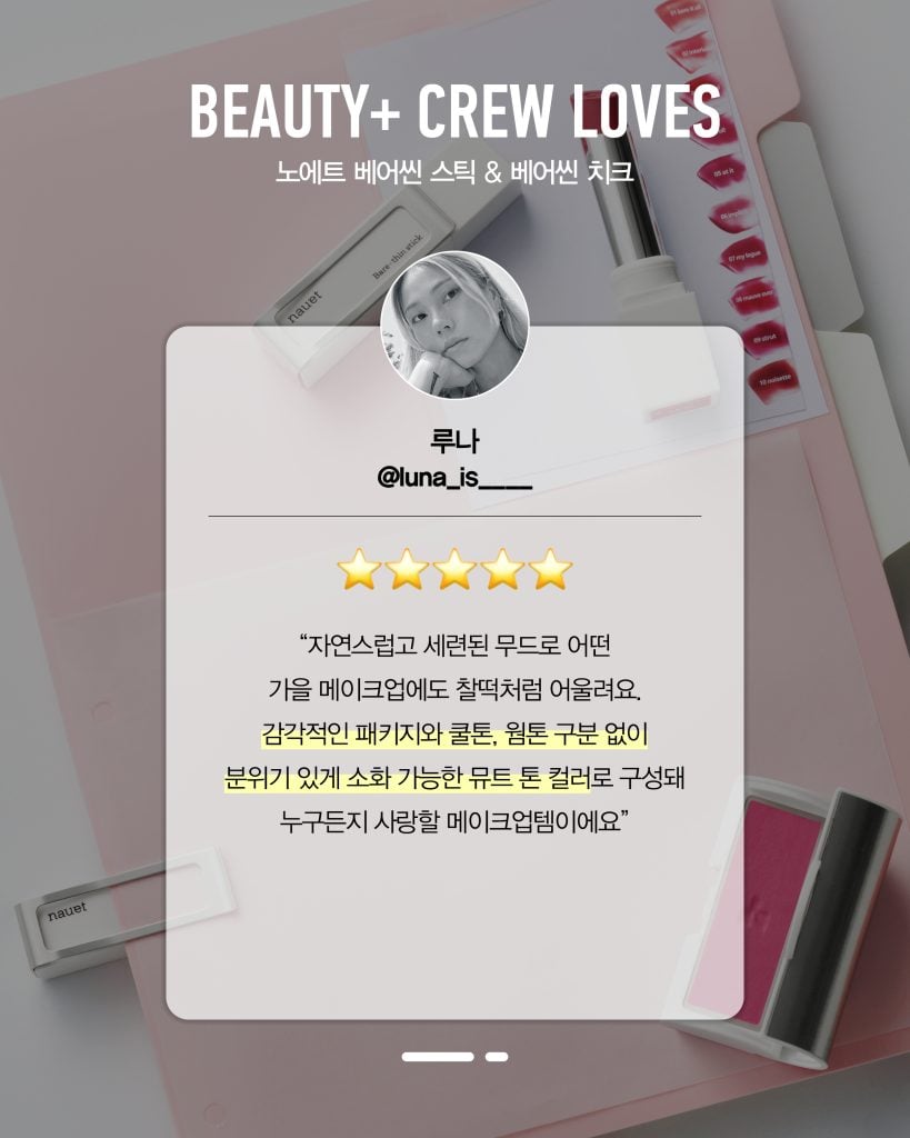 노에트 베어씬 스틱 & 베어씬 치크 리뷰