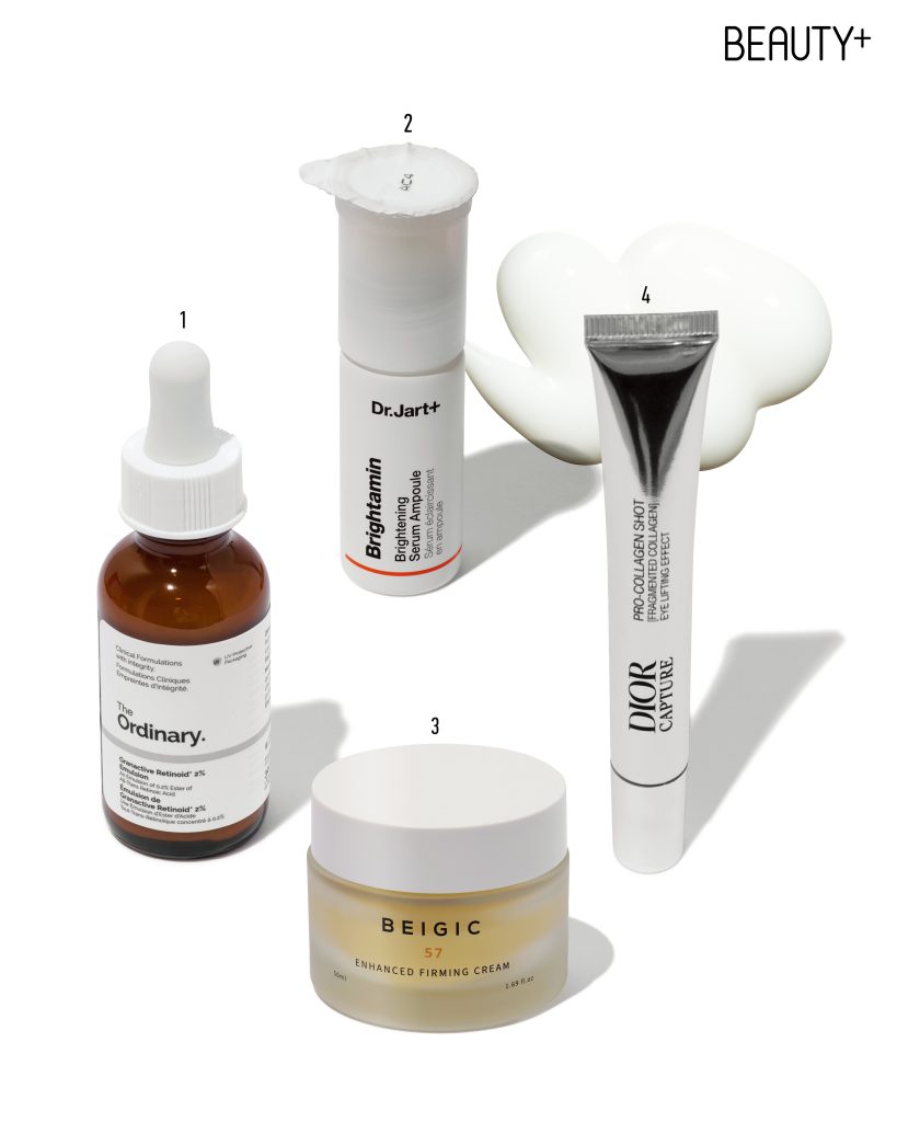 디오디너리 그랜액티브 레티노이드 2% 에멀전 , 닥터자르트 브라이타민 브라이트닝 세럼 앰플, 베이지크 인핸스드 퍼밍 크림,  디올 캡춰 프로 콜라겐 샷 