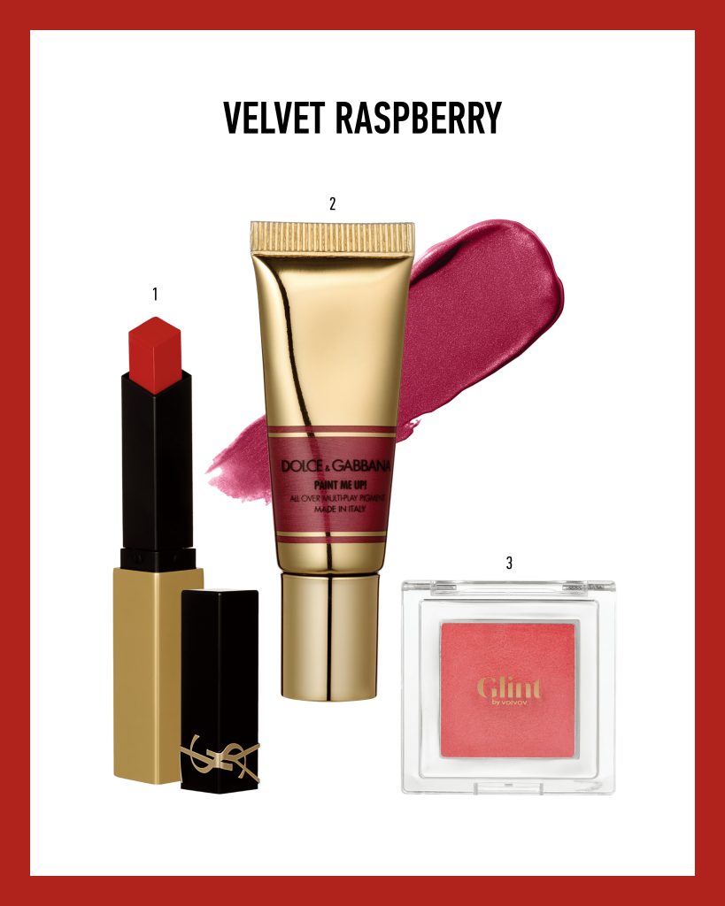 입생로랑 뷰티 더 슬림 #27 오버핑크 스캔들, 돌체앤가바나 뷰티 페인트 미 업! 올 오버 멀티-플레이 피그먼트 #03 레드 스케치 , 글린트 베이크드 블러쉬 #10 로즈 쿼츠 