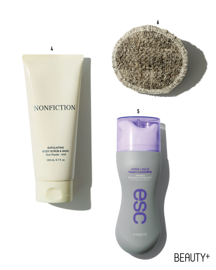 논픽션 익스폴리에이팅 바디 스크럽 앤 워시 , 비클리닉스 마그네슘 플러스 에스신 바디 괄사 마사지 크림 , 불리 이탈리안 브러쉬 